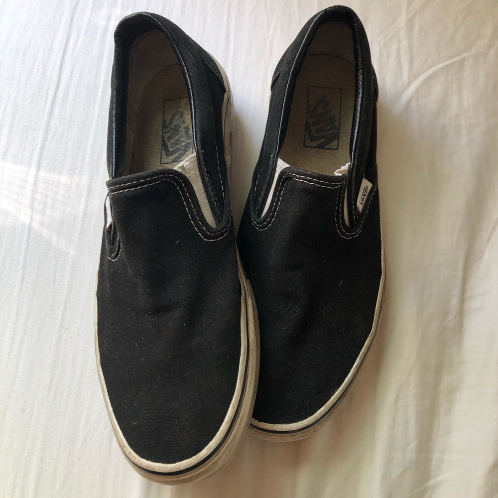 Black Slip-On Canvas Vans